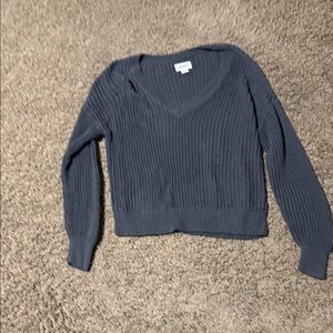 PINK Victoria's Secret Charcoal V-Neck Sweater